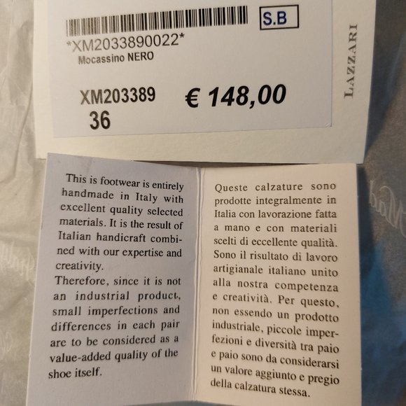 Lazzari black, faux snake skin leather loafers size 36 - Picture 14 of 15